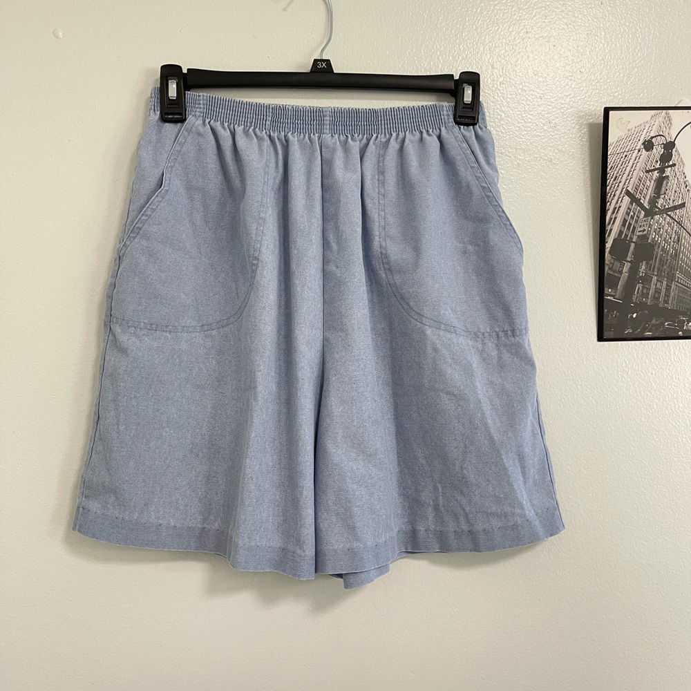 Vicki Wayne’s Elastic Waist blue Shorts